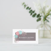 ヴィンテージエレガントフローラ名刺 名刺 (スタンド正面)