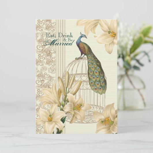 ヴィンテージエレガントフローラ孔雀リハーサル 招待状 (スタンド正面)