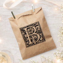 ヴィンテージエレガントフローラ文字Bモノグラム