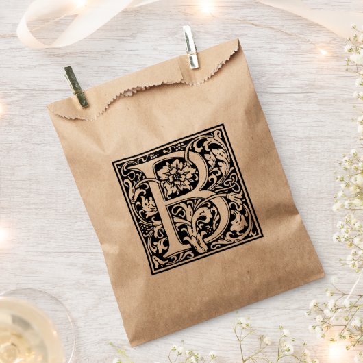 ヴィンテージエレガントフローラ文字Bモノグラム フェイバーバッグ (クリップ留めされた状態)