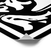 ヴィンテージエレガントフローラ文字Bモノグラム ポスター (角)