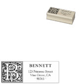 ヴィンテージエレガントフローラ文字Bモノグラム ラバースタンプ (押印)