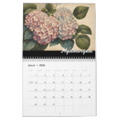 ヴィンテージエレガントフローラ植物用自然カレンダー カレンダー (3月 2026)