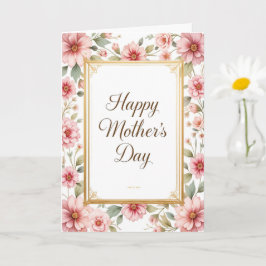 ヴィンテージエレガントフローラ母の日ママ カード
