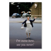 ヴィンテージエレガントフローラ水色退職パーティー テーブルナンバー (裏面)