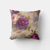 ヴィンテージエレガントフローラ素朴 クッション (正面)