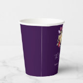 ヴィンテージエレガントフローラ紫ピンク結婚イエロー 紙コップ (右)