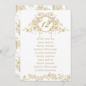 ヴィンテージエレガントフローラ結婚の座席表 (正面/裏面)