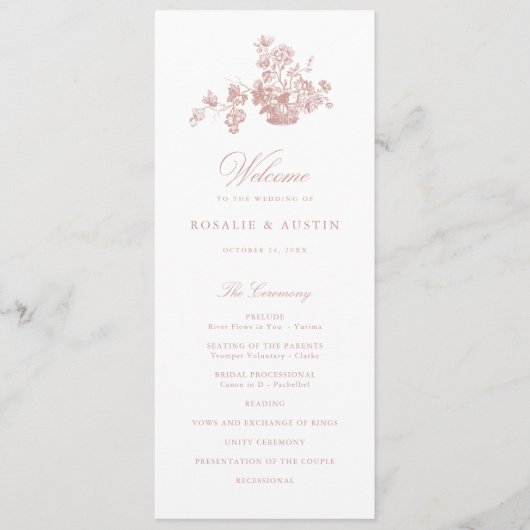 ヴィンテージエレガントフローラ結婚ブーケ プログラム (正面)