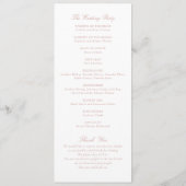 ヴィンテージエレガントフローラ結婚ブーケ プログラム (裏面)