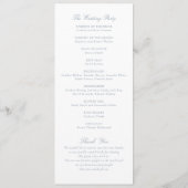 ヴィンテージエレガントフローラ結婚ブーケ プログラム (裏面)