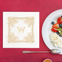 ヴィンテージエレガントフローラ縁どモノグラム