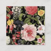 ヴィンテージエレガントフローラ花屋または庭師 スクエア名刺 (裏面)