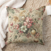ヴィンテージエレガントフローラ装飾用クッション クッション (ブランケット)