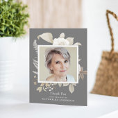 ヴィンテージエレガントフローラ記念写真ありがとう サンキューカード