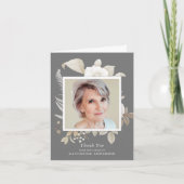 ヴィンテージエレガントフローラ記念写真ありがとう サンキューカード (正面)