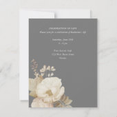 ヴィンテージエレガントフローラ記念写真のお知らせ 招待状 (裏面)