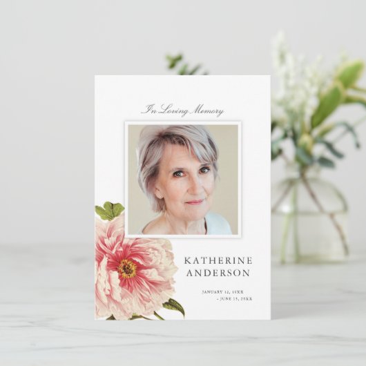 ヴィンテージエレガントフローラ記念写真のお知らせ 招待状 (スタンド正面)