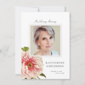 ヴィンテージエレガントフローラ記念写真のお知らせ 招待状 (正面)