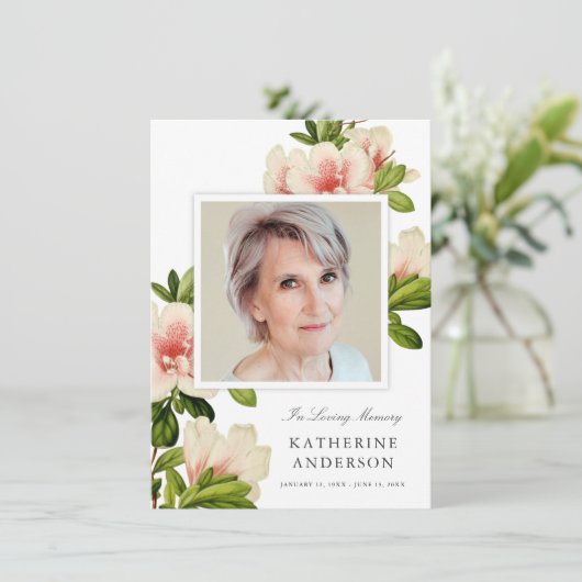 ヴィンテージエレガントフローラ記念写真のお知らせ 招待状 (スタンド正面)