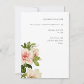 ヴィンテージエレガントフローラ記念写真のお知らせ 招待状 (裏面)