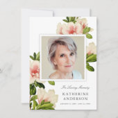 ヴィンテージエレガントフローラ記念写真のお知らせ 招待状 (正面)