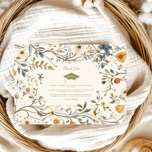 ヴィンテージエレガントフローラ サンキューカード