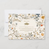 ヴィンテージエレガントフローラ サンキューカード (正面)