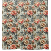 ヴィンテージエレガントフローラ シャワーカーテン (正面)