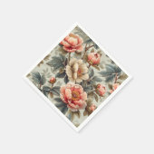 ヴィンテージエレガントフローラ スタンダードカクテルナプキン (角)
