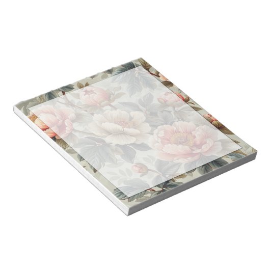 ヴィンテージエレガントフローラ ノートパッド (アングル)