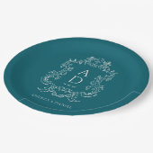 ヴィンテージエレガントフローラ ペーパープレート (アングル)