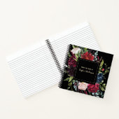 ヴィンテージエレガントフローラ（黒） ノートブック (内部)