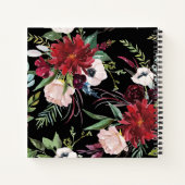 ヴィンテージエレガントフローラ（黒） ノートブック (裏面)