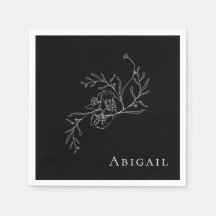 ヴィンテージエレガントフローラB/Wカクテルシャワー