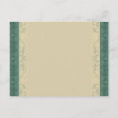 ヴィンテージエレガントフローラpeacock日付を保存 案内ポストカード (裏面)