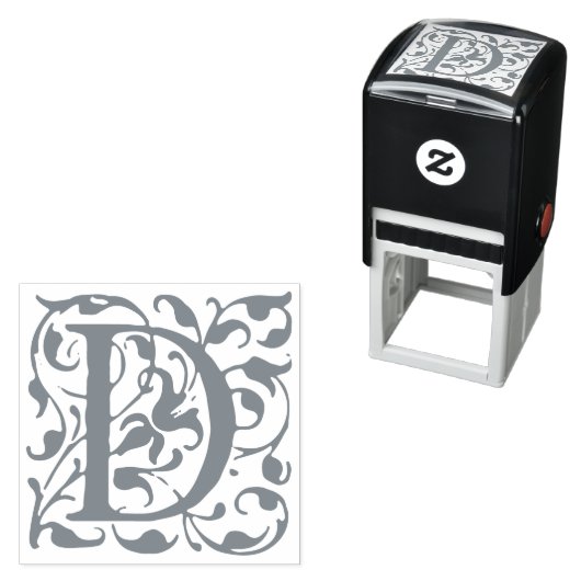 ヴィンテージエレガントフローリッシュレターDモノグラム セルフインキングスタンプ (インサイチュ)