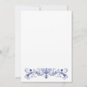 ヴィンテージエレガントブフランスのルフローラ結婚ズ 招待状 (裏面)