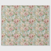 ヴィンテージエレガントブライダルシャワー ラッピングペーパー (フラット)