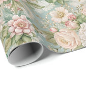 ヴィンテージエレガントブライダルシャワー ラッピングペーパー (ロールコーナー)