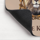 ヴィンテージエレガントブラウンライオンキングレトロパパ マウスパッド (コーナー)