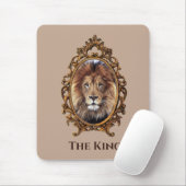 ヴィンテージエレガントブラウンライオンキングレトロパパ マウスパッド (マウス)