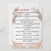 ヴィンテージエレガントブラウン結婚式招待状 招待状 (裏面)