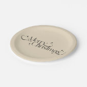 ヴィンテージエレガントブラックと金ゴールドクリスマス ペーパープレート (アングル)