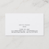 ヴィンテージエレガントブラックと金ゴールドモノグラム 名刺 (裏面)