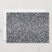 ヴィンテージエレガントブラックグリッターガウンスウィート16パーティー 招待状 (裏面)