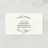 ヴィンテージエレガントブラックシザーズロゴ美容師 名刺 (裏面)