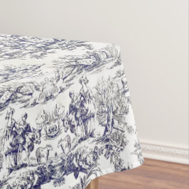 ヴィンテージエレガントブラックトワールデジュイミモノグラム テーブルクロス