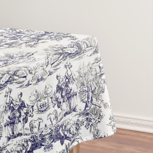 ヴィンテージエレガントブラックトワールデジュイミモノグラム テーブルクロス (インサイチュ)