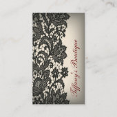 ヴィンテージエレガントブラックレースパリファッションブティック 名刺 (正面)